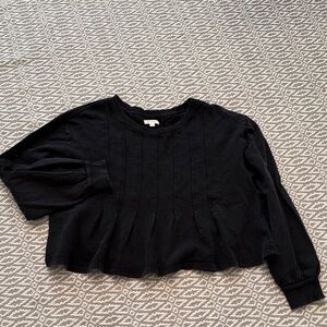 Pilcro Black Cropped Sweatshirt